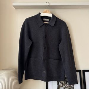 Everlane Charcoal Button Up Sweater